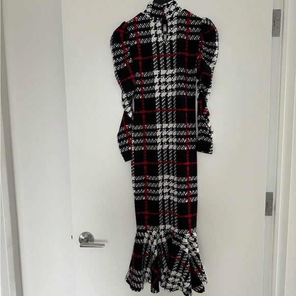 SHEIN Plaid High Neck Long Sleeve Dress - Picture 5 of 6